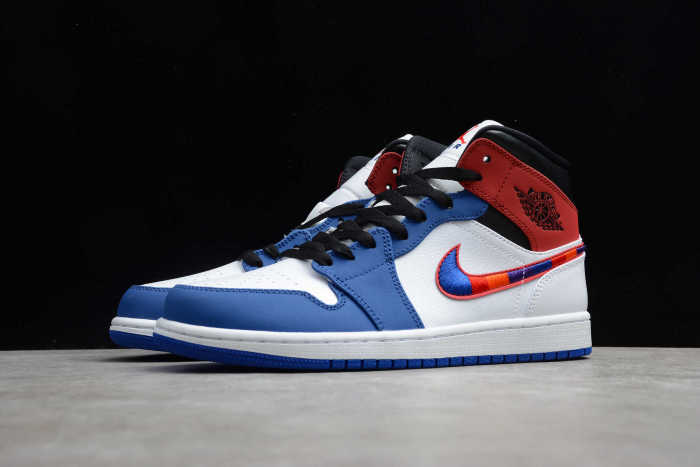 Air Jordan 1 Mid Multi-Color Swoosh 852542-146