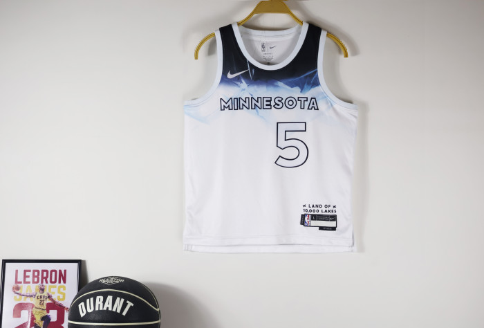 Minnesota Timberwolves Kids Jersey City Edition  24/25 NO.5 EDWARDS