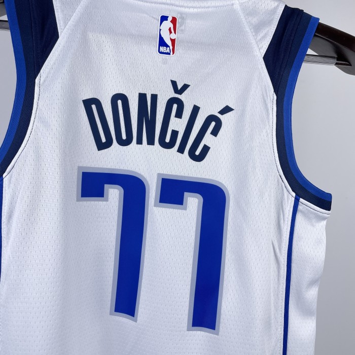 Dallas Mavericks Kids Jersey White City Edition No.77 22/23 NO.77 Dončić