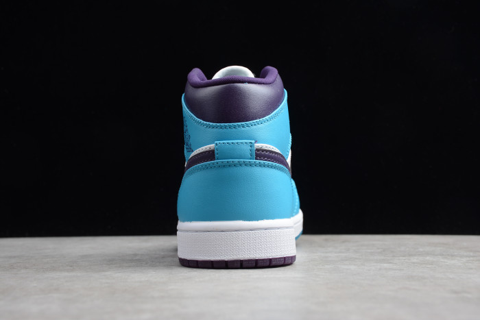 Air Jordan 1 Mid Hornets Blue 554724-415
