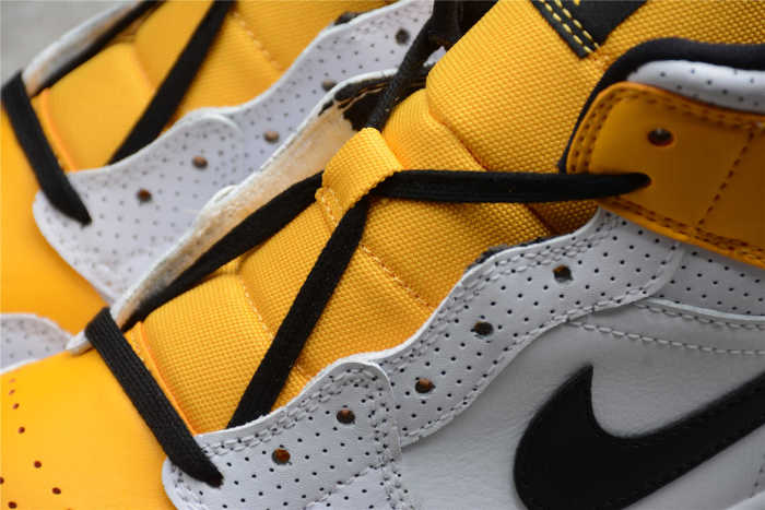 Air Jordan 1 Mid Perforated White University Gold BQ6472-107