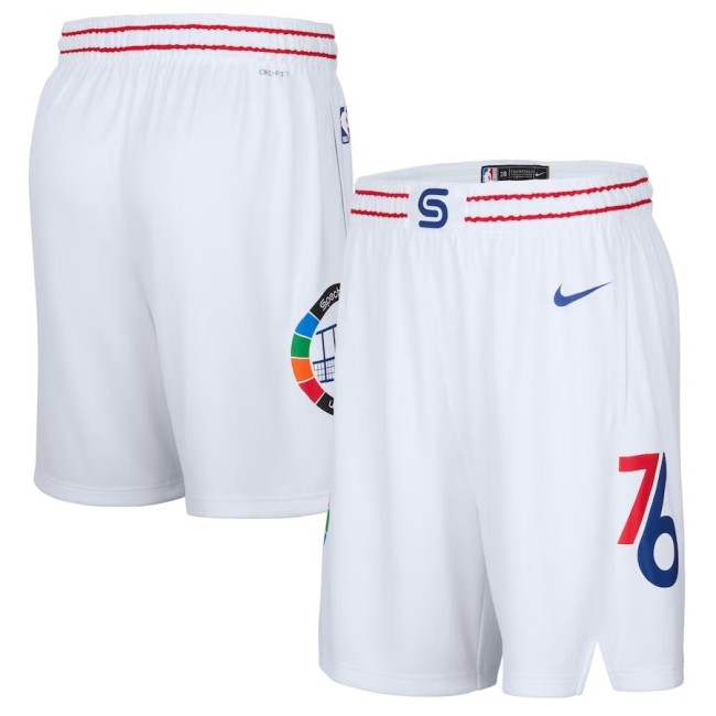 Philadelphia 76ers Shorts City Edition White 24/25