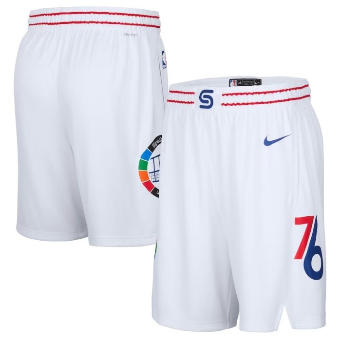 Philadelphia 76ers Shorts City Edition White 24/25