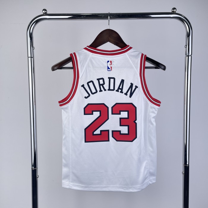 Chicago Bulls KIds Jersey White NO.23 JORDAN