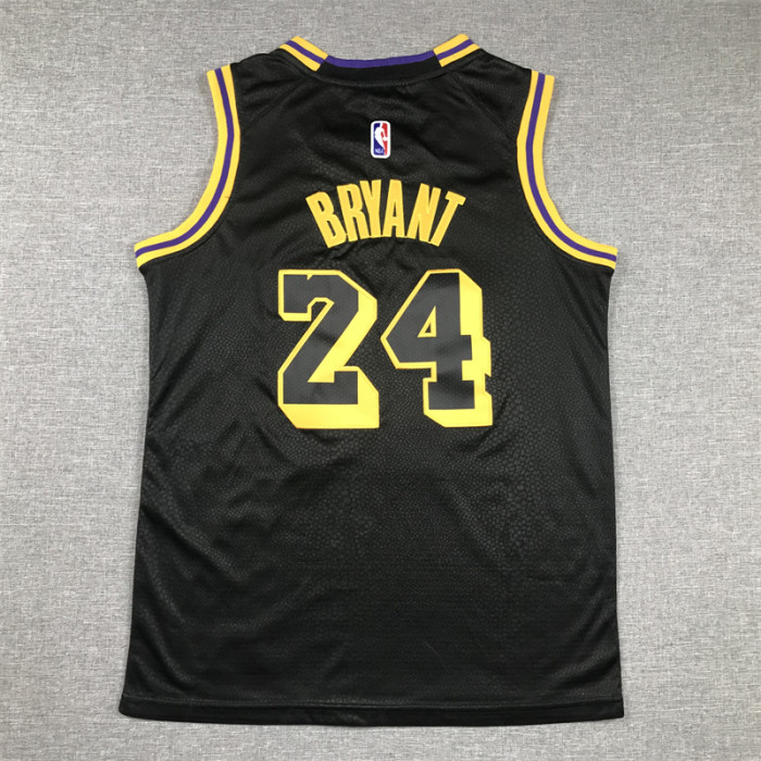 Los Angeles Lakers Kids Jersey Snake pattern black lcon No.24 BRYANT