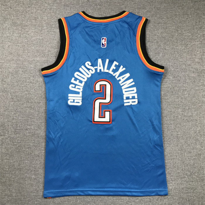 Oklahoma City Kids Jersey Blue Association Edition 22/23 NO.2 GILGEOUS-ALEXANDER