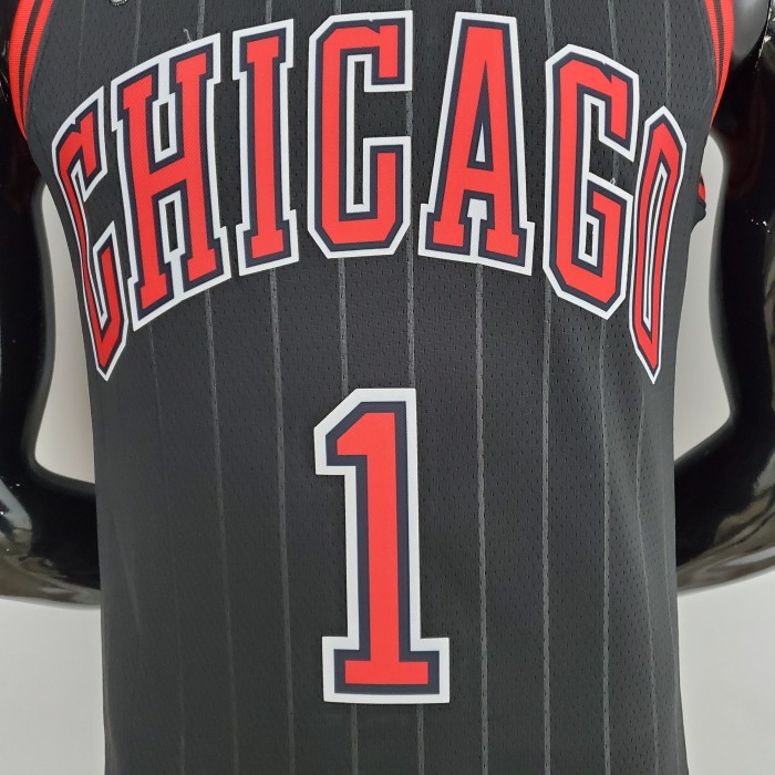 Derrick Rose Chicago Bulls 75th Anniversary Swingman Jersey Flyers Black