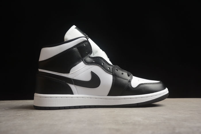 Air Jordan 1 Mid Panda Sneakers Black White