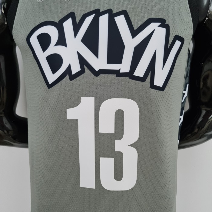 James Harden Brooklyn Nets 75th Anniversary Swingman Jersey Gray