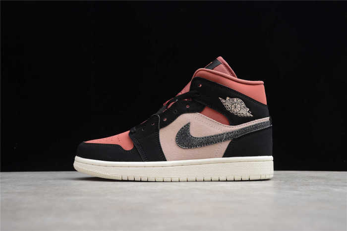 Air Jordan 1 Mid Suede Trainers BQ6472-202 Canyon Rust/Black