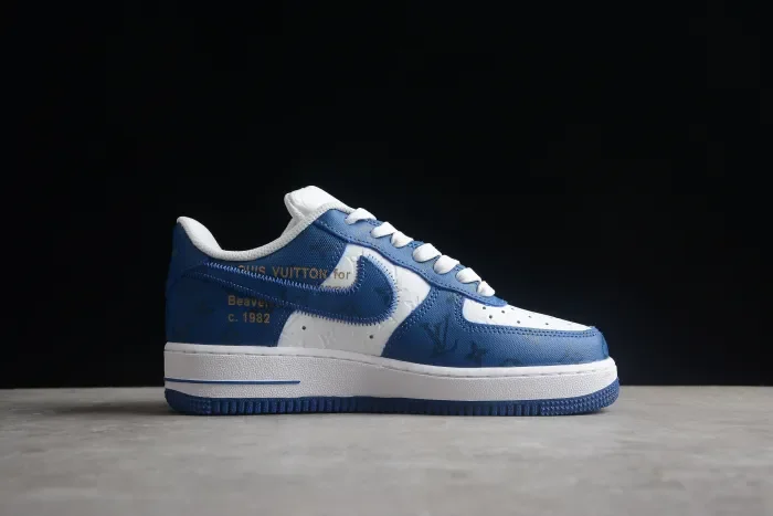 Lv X Air Force 1 Low White Dark Blue MS 0232