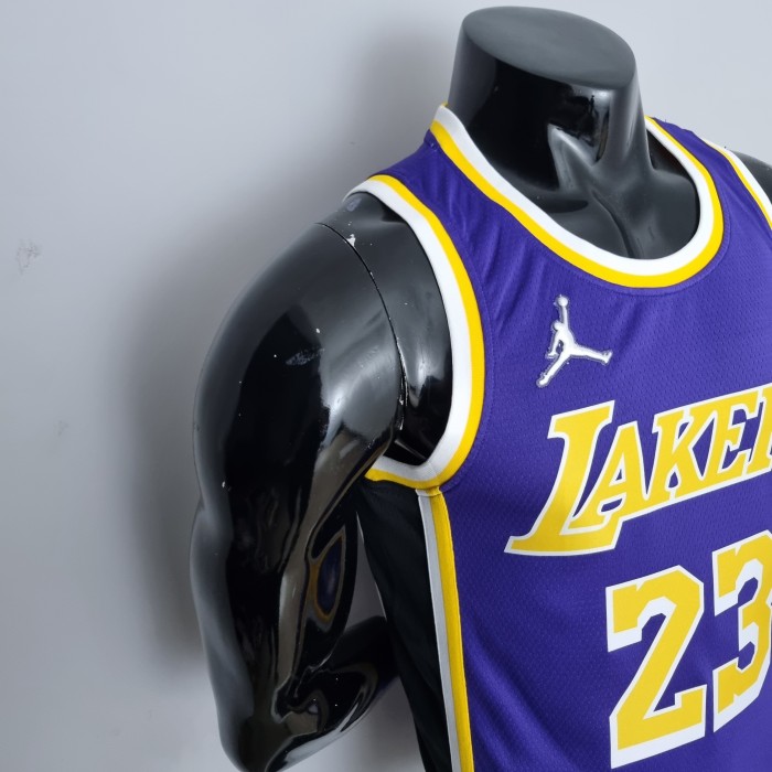 LeBron James Los Angeles Lakers 75th Anniversary Swingman Jersey Purple
