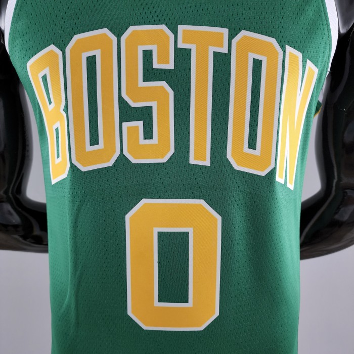 Jayson Tatum Boston Celtics Swingman Jersey Green Gold