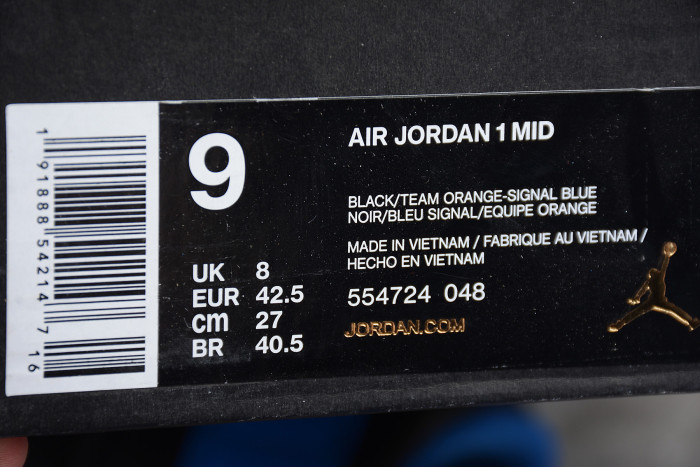 Air Jordan 1 Retro Mid Royal Paint Splatter 554724-048