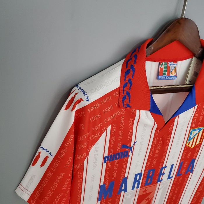 Atletico Madrid Home Retro Jersey 1995/96