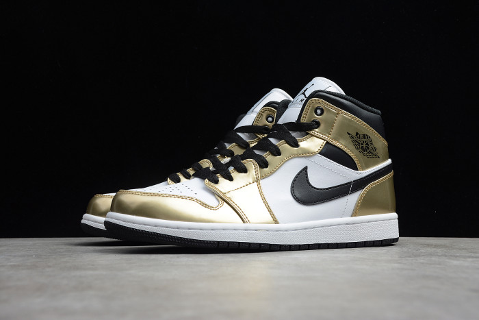 Air Jordan 1 Mid Metallic Gold Style DC1419-700