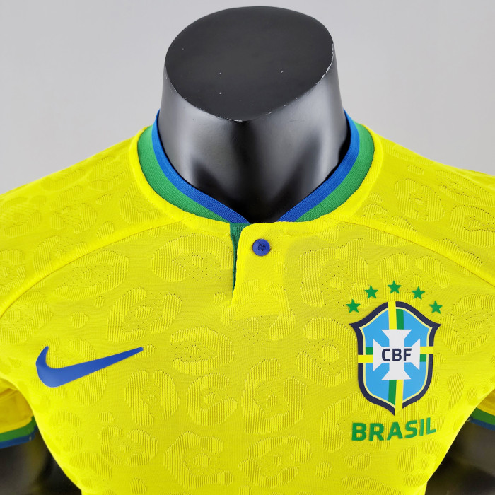 Brazil Home Player Version Man Jersey 2022