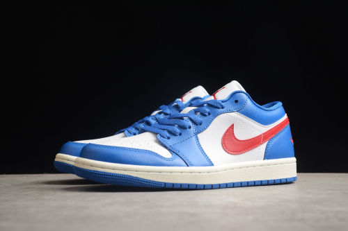 Air Jordan 1 Low Shoes Sport Blue Gym Red White DC0774-416