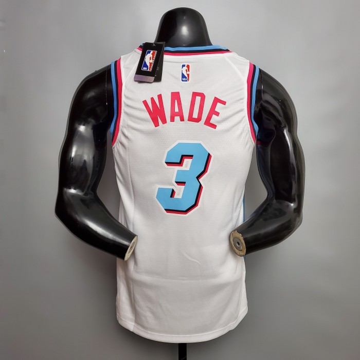 Dwyane Wade Miami Heat V-neck Swingman Jersey White