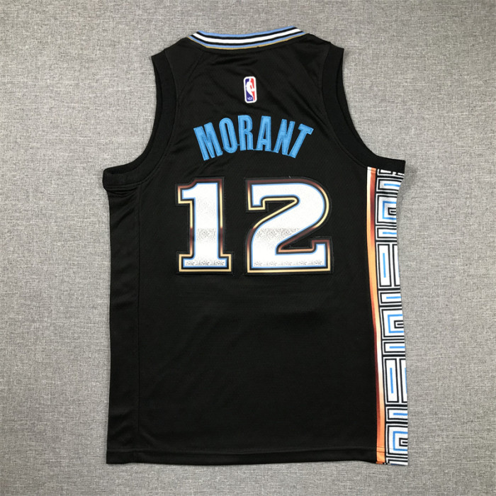 Memphis Grizzlies Kid Jersey Black City Edition 22/23 NO.12 MORANT