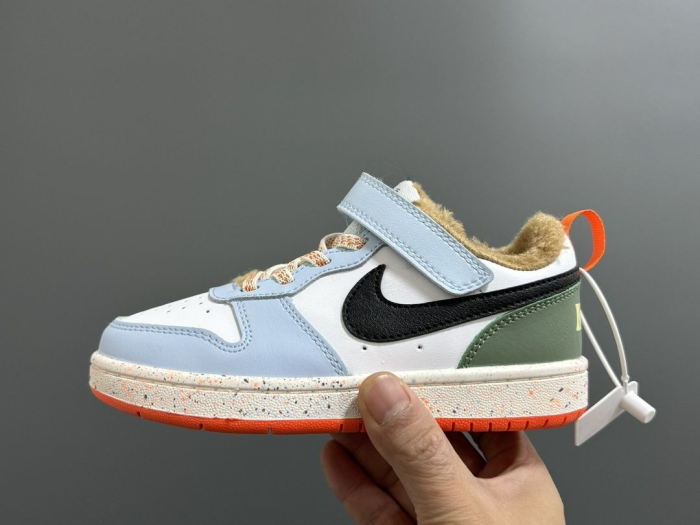 Air Force Low Top Retro Children's Sneakers FG22-36 Blue White Green