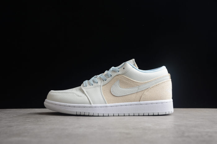 Air JORDAN 1 LOW SE Sail Canvas Cream Blue DQ4151 500