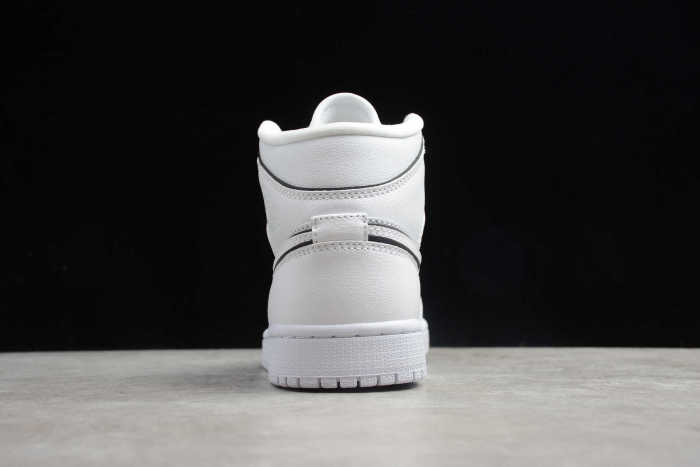 Air Jordan 1 MID SE Women's Shoes White/White Iridescent CK6587-100