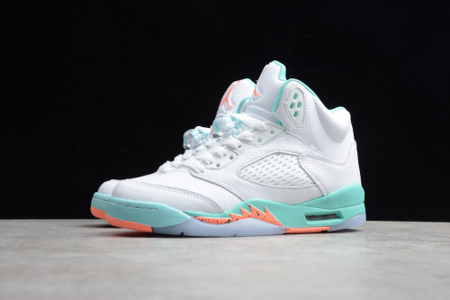 Air Jordan 5 “Light Aqua” White Blue Yellow 440892-100
