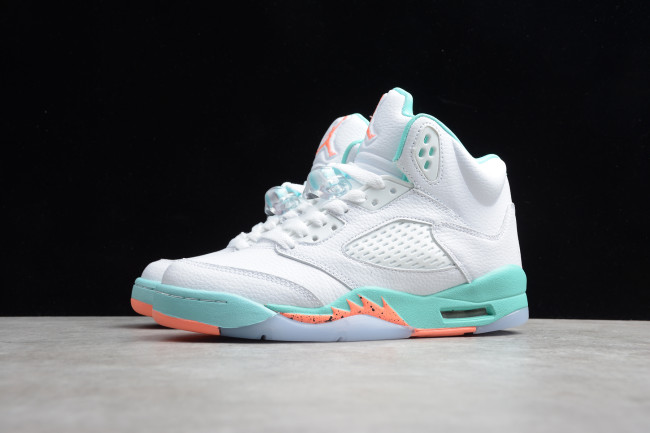 Air Jordan 5 “Light Aqua” White Blue Yellow 440892-100