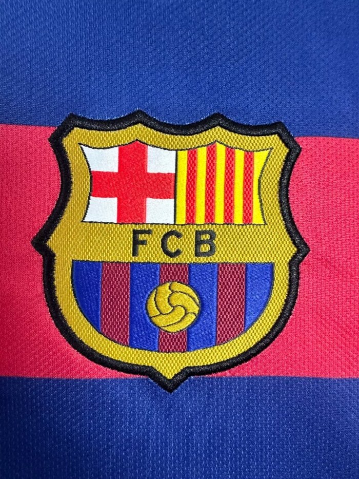 Barcelona Home Long Sleeve Retro Jersey 2015/16