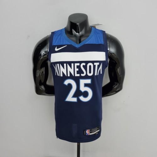 Derrick Rose Minnesota Timberwolves 75th Anniversary 2022 Swingman Jersey Royal Blue