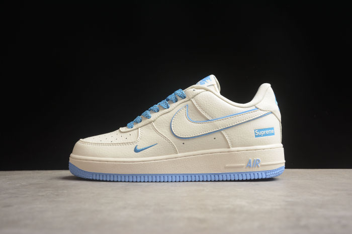Air Force 1 07 Low Supreme Gray White Blue AE1686-111