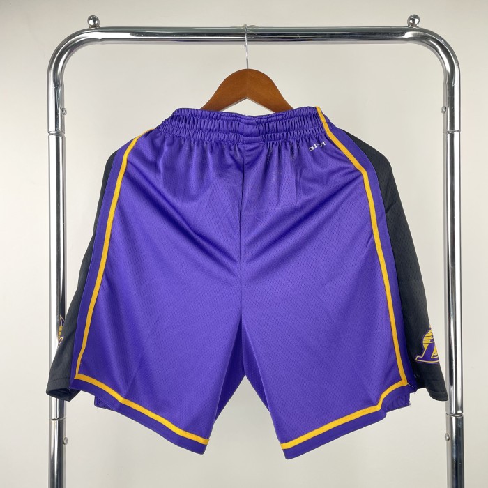 Los Angeles Lakers purple basketball shorts 2023