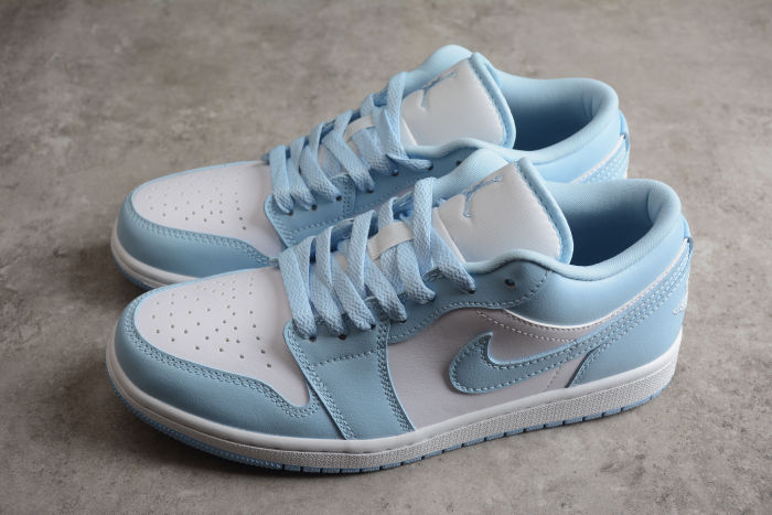 Air Jordan 1 Low Aluminum White Ice Blue New Dc0774 141