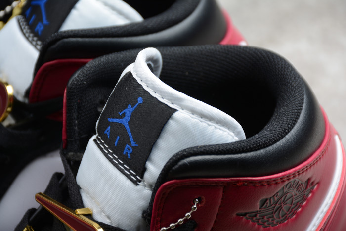 Air Jordan 1 Mid SE Gold Pendants Dark Beetroot CZ4385- 016