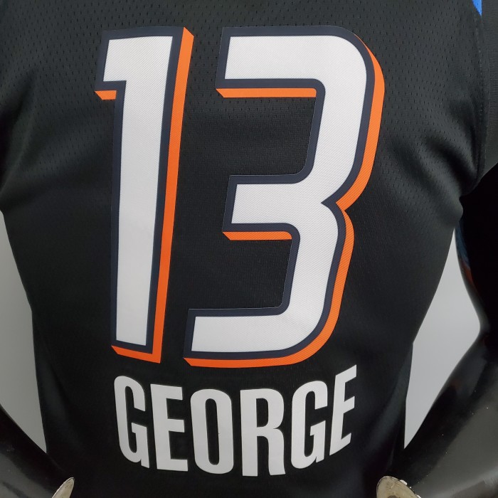 Paul George Oklahoma City Thunder City Edition Swingman Jersey Black