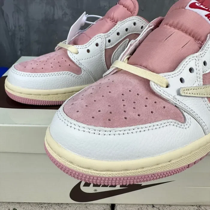 Travis Scott x Air Jordan 1 Low Pink White