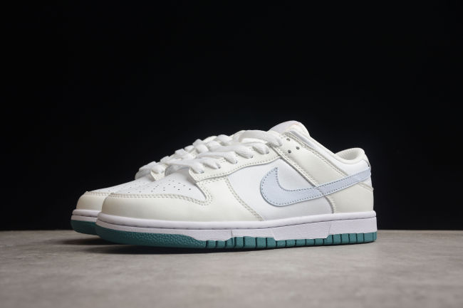 SB Dunk Low GS White Green Grey Teal FD9911-101