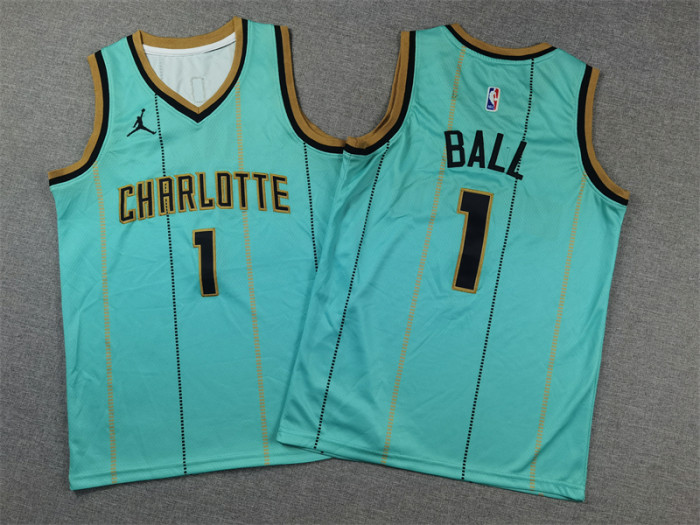 Charlotte Hornets Kids Jersey City Edition 24/25 NO.1 BALL