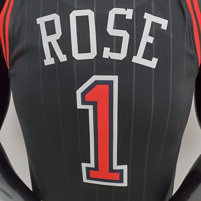 Derrick Rose Chicago Bulls 75th Anniversary Swingman Jersey Flyers Black