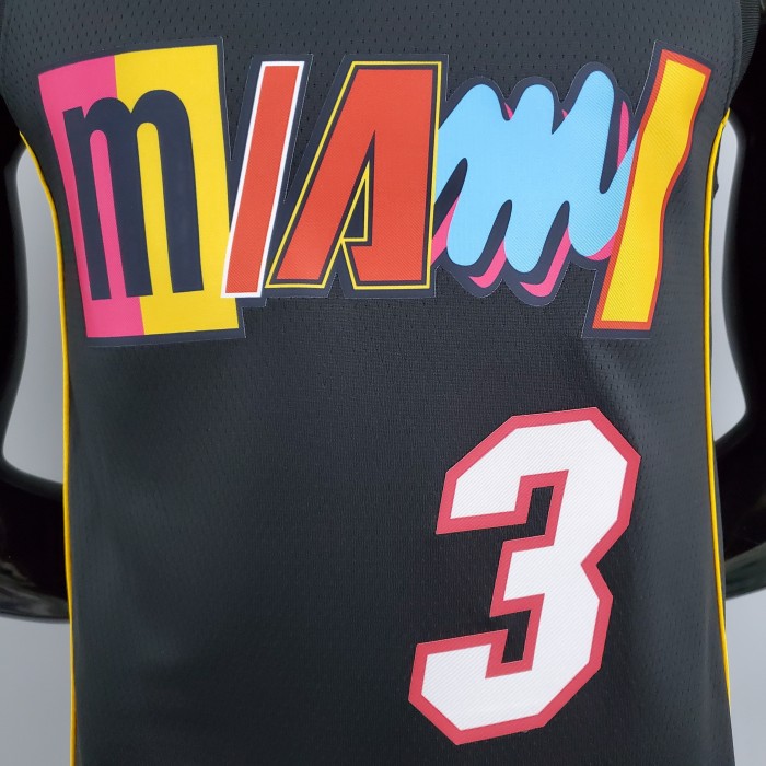 Dwyane Wade Miami Heat 2022 City Edition Swingman Jersey Black