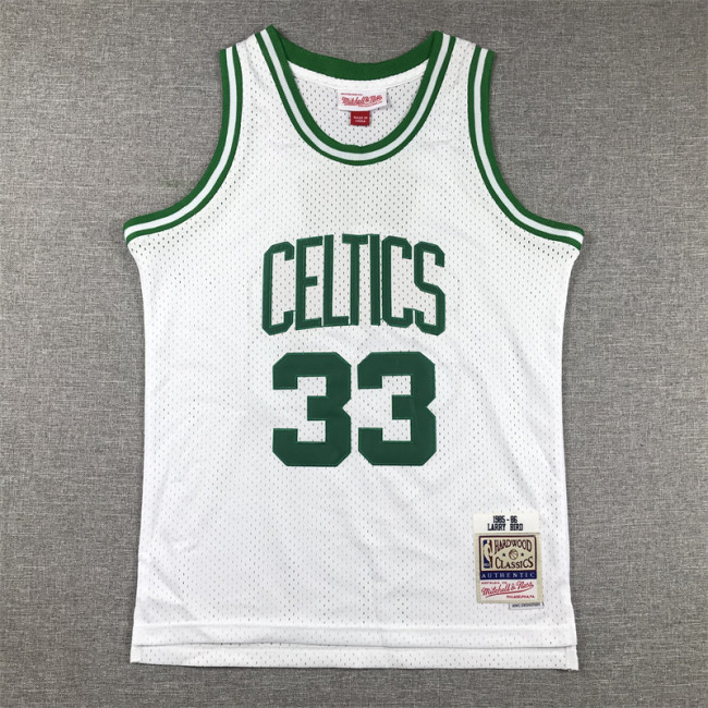 Boston Celtics KIds Jersey White Classics Edition 85/86 NO.33 BIRD