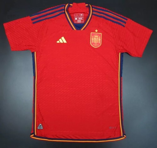 Spain 2022 World Cup Home Player Version Man Jersey