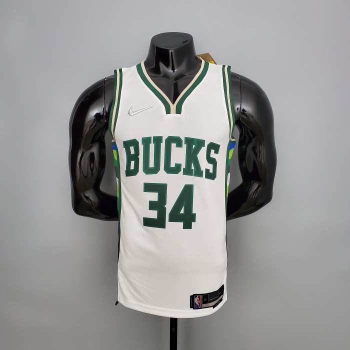 Giannis Antetokounmpo Milwaukee Bucks 2021/22 Swingman Jersey White