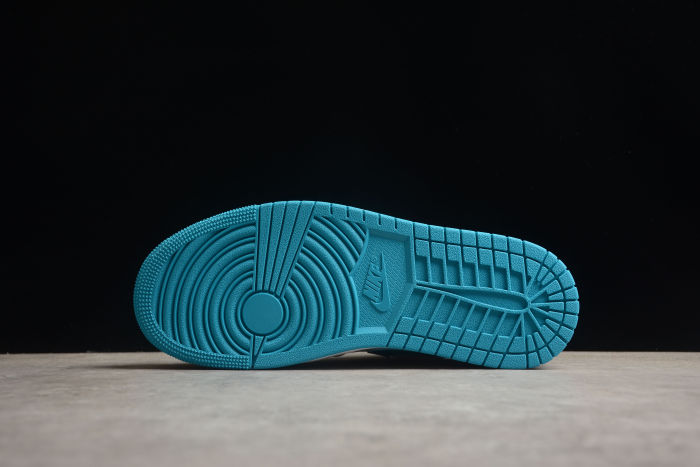 Air Jordan 1 Low Aquatone Blue White Gold 553558-174