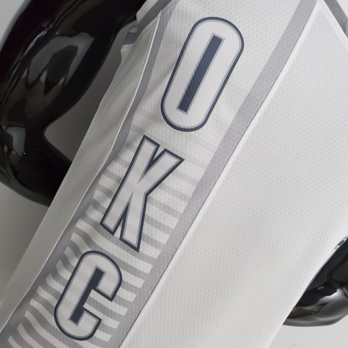 Russell Westbrook Oklahoma City Thunder 75th Anniversary 2022 City Edition Swingman Jersey White