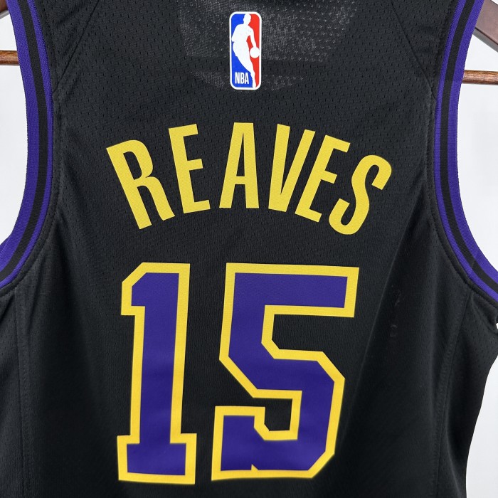 Los Angeles Lakers Kids Jersey City Edition 2023 No. 15 REAVES
