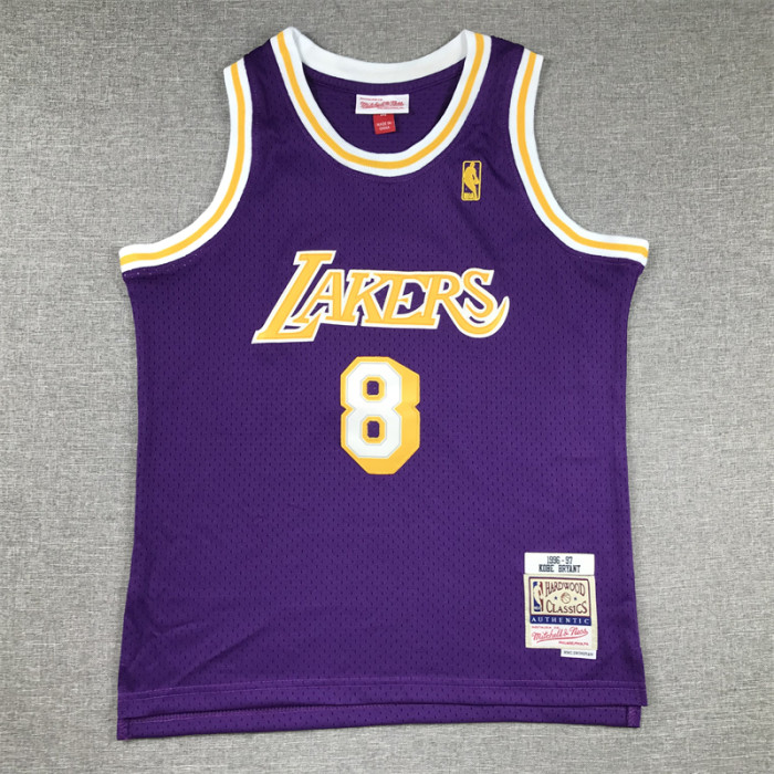 Los Angeles Lakers Kids Jersey Yellow Classics gold label NO.8 BRYANT