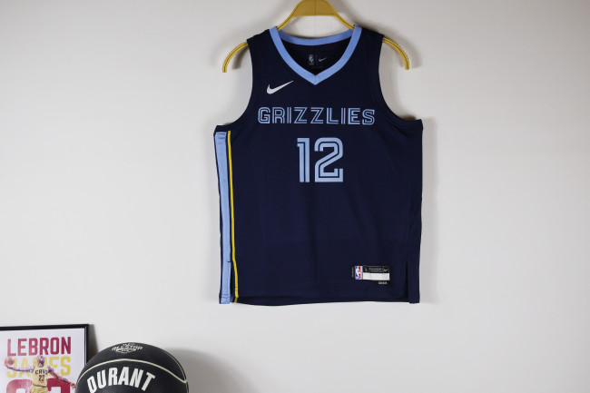 Memphis Grizzlies Kids Jersey  Icon Edition 20/21 NO.12 MORANT