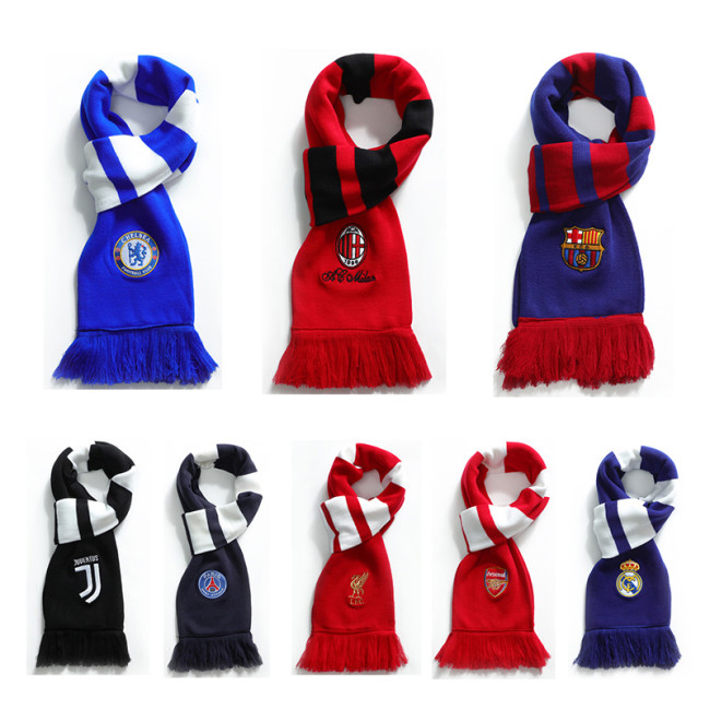 Pure cotton custom football club tassel scarf souvenir